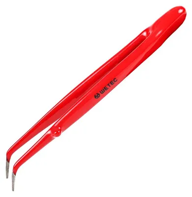 Produktbild von WETEC Pinzette, 1.000 V, abgewinkelt, 150 mm (Präzisionspinzette Zange)