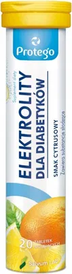 Produktbild von Protego Elektrolity Dla Diabetyków, 20 tabletek musujących