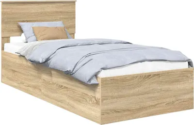 Image de Cadre de lit Chêne Sonoma 75 x 190 cm Bois d'ingénierie