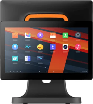 Produktbild von Sunmi T2s Lite, 39,6cm (15.6"), Full HD, KD, USB, RS232, BT, Ethernet, WLAN, Android, schwarz, orange Kassensystem, Retail, Bildschirmdiagonale: 39,6cm (15.6"), Touchscreen, kapazitiv, Auflösung: 1920x1080 Pixel, Kundendisplay (15" ), USB (5x), RS232, Bluetooth, Ethernet, WLAN (802.11ac), Kassenladenanschluss, Audio, Micro SD-Slot, Qualcomm Octa Core, 2,2GHz, RAM: 4GB, Flash: 64GB, Android (9.0), inkl.: Netzteil, Netzkabel (EU), Farbe: schwarz, orange (P03130028)