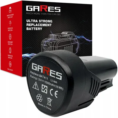 Obrázek produktu pro GARES Akumulátor Baterie pro Bosch BAT411 BAT412 BAT413 BAT414 BAT415 | 10,8 V 1.5Ah | Zesílená série High-Performance | Vysoký výkon | Gares