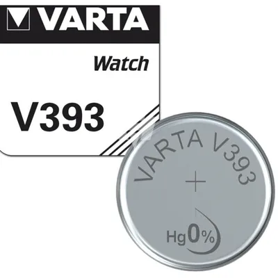 Produktbild von Varta -V393, Einwegbatterie, Siler-Oxid (S), 1,55 V, 1 Stück(e), Hg (Quecksilber), Silber