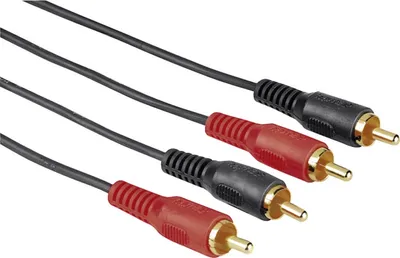 Produktbild von Hama 00011946, Männlich, 2 x RCA, Männlich, 1,5 m, Schwarz