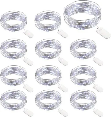 Image de Guirlande lumineuse LED Koelweisses, 12 ampoules, 2 m, étanche