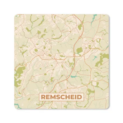 Produktbild von MuchoWow® Mauspad Mousepad Remscheid - Karte - Stadtplan - Vintage 20x20 cm - Mousepads - Maus Mat - Pad - Mausunterlage - Desk Mat - Bureauartikeln