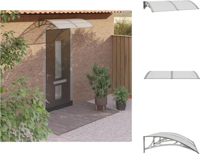 Immagine prodotto di vidaXL Tettoia per porte grigio 150x80 cm in policarbonato - Tende da sole