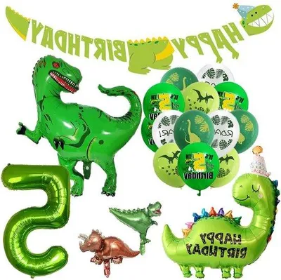 Produktbild von Jungendekoration 5 Jahre Dino Folienballon