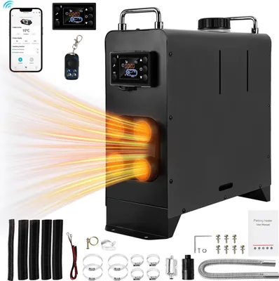 Produktbild von Izrielar 8KW Dieselheizung 12V/24V Standheizung Diesel mit Bluetooth APP Steuerung & Fernbedienung Diesel-Luftheizung mit 5L Tank Schnell Dieselheizung für Wohnmobil, Wohnwagen, LKW, Boot