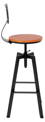 Produktbild von Barstühle 2er-Set - Höhenverstellbarer Barhocker - Sitzhöhe 64–84 cm - 360° Drehbar - Rückenlehne - Gepolsterter Sitz - Metallgestell - 100 kg - Schwarz