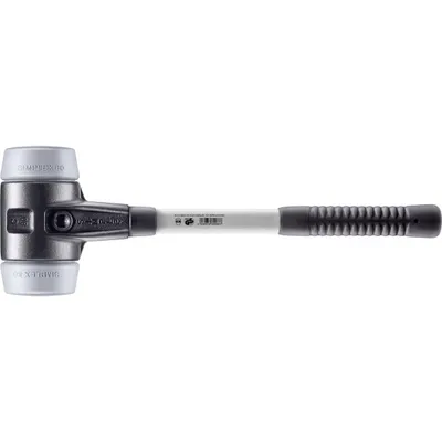 Produktbild von HALDER SIMPLEX Schonhammer Ø 80 mm TPE-mid grau mit verstärkem Tempergussgehäuse und Fiberglasstiel