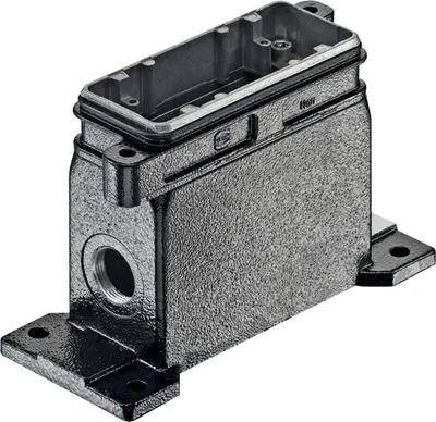 Produktbild von HARTING Han 16HPR Sockelgehäuse, 1xM25 seitlicher Kabelabgang, Schraubverriegelung - 1 Stück