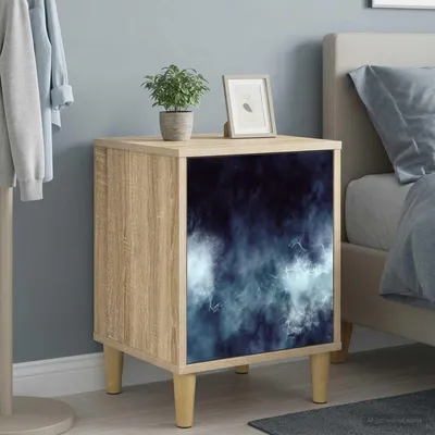 Image de vidaXL Table de chevet RAALTE, lot de 2, chêne Sonoma, 36 x 33 x 50 cm