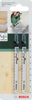 Produktbild von 2er-Set BOSCH T101br feine und saubere Schneidklingen für Arbeitsplatten