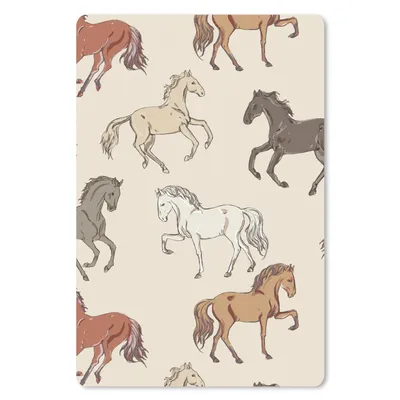 Produktbild von MuchoWow® Mauspad Mousepad Pferde - Weiß - Grau - Mädchen - Kinder - Mädchen 18x27 cm - Mousepads - Maus Mat - Pad - Mausunterlage