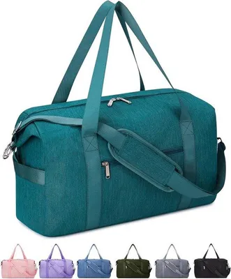 Produktbild von Famanu Handgepäcktasche für unter den Sitz - Faltbare Reisetasche mit nasser Tasche und Schulterriemen, 20L