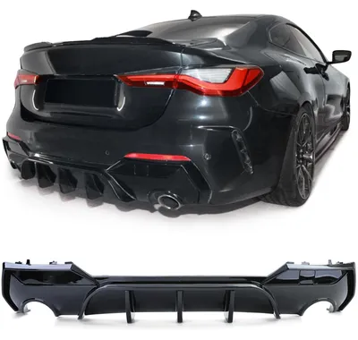 Für BMW 4er G22 G23 420 430 20- mit M-Paket Heckdiffusor Diffusor SCHWARZ GLANZ in der Farbe SCHWARZ von Carparts-Online GmbH