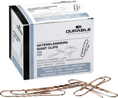 Produktbild von DURABLE Aktenklammern 77mm verkupfert 100 St. 121324
