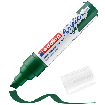 Produktbild von Edding 5000 Acrylmarker Breit, Grün, Meißel, Grün, Extradick, 5 mm, 1 cm