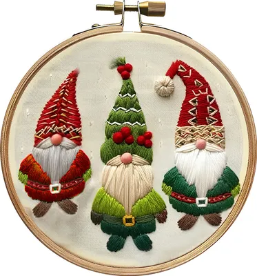 ZXTGBQ 2Pcs Anfänger Stickerei Set Stickerei Set, Weihnachten