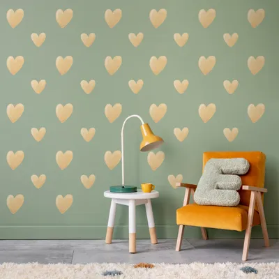 Produktbild von Muralo Aufkleber Wandsticker bunte HERZEN Wanddeko Wandtattoo für Kinderzimmer Br. 120cm x Hö. 60cm