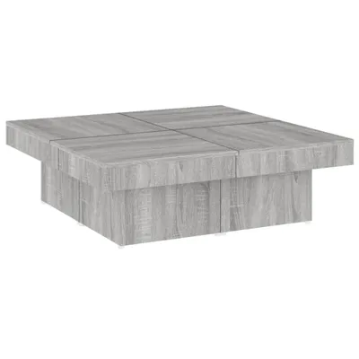 Image de vidaXL Table basse Gris Sonoma 90x90x28 cm Bois composite