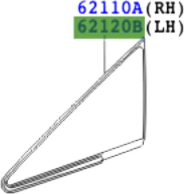 Image de TOYOTA Prius verre pilier conducteur 62120-47021 OE