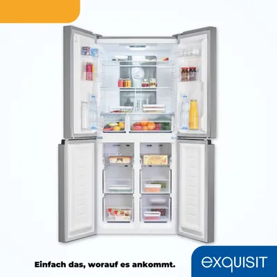 Produktbild von Exquisit Multidoor MD425-150-040C inoxlook | No Frost | Nutzinhalt: 421 L | Temperaturregelung | Alarm