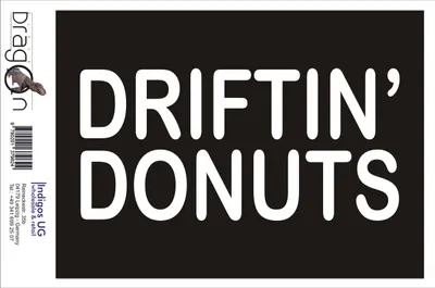 Produktbild von Aufkleber / Autoaufkleber - JDM / Die cut / Auto / OEM - Driftin' Donuts 210x100mm weiß - Heckscheibe / Heckscheibenaufkleber