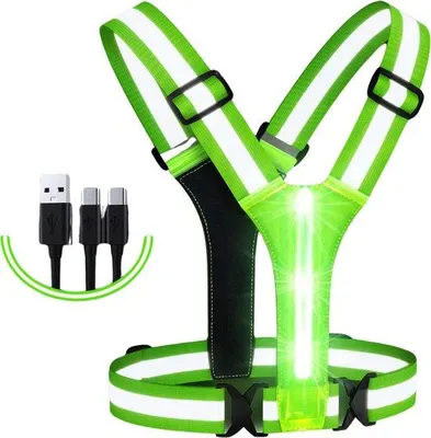 Obrázek produktu pro Reflexní běžecká vesta, dobíjecí, pro běh a jízdu na kole
