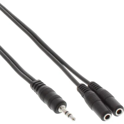 Produktbild von InLine® Klinken Y-Kabel, 3,5mm Klinke ST an 2x 3,5mm Klinke BU, Stereo, 3m