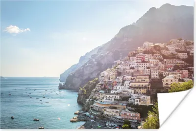 Produktbild von MuchoWow® Poster Italien - Felsen - Häuser 60x40 cm - Schlafzimmerdekoration