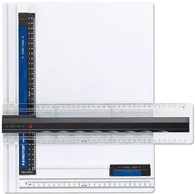 Zdjęcie produktu dla Płyta kreślarska A4 staedtler mars 661 szyna rysunkowa profesjonalna biała