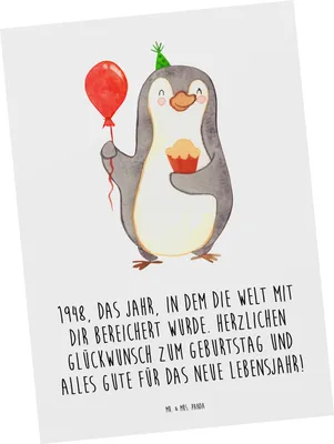Produktbild von Mr. & Mrs. Panda Postkarte 1948 Geburtstag - Weiß - Geschenk, Ansichtskarte, Grußkarte, Geburtstagsgeschenk, Jahrgang, Alter, Postkarten, herzliche Glückwünsche