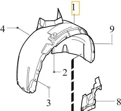 Obrázek produktu pro VOLVO S60 III V60 II Radkasten vorne links OE 32226106