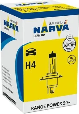 Produktbild von 1x NARVA H4 Glühlampe Fernlicht 12V 60/55W P43t-38 Halogen 488613000
