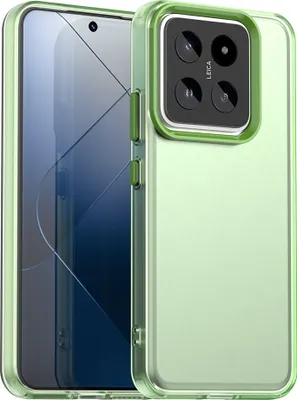 Produktbild von Handyhülle für Xiaomi 14 Pro Schlank Durchscheinend Matt Stoßfest Schutzhülle Grün