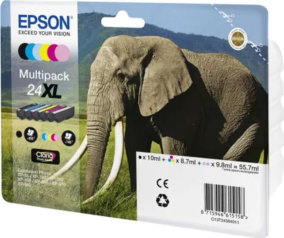 Immagine prodotto di Patrone Epson 24 6er-Pack black + color XL             T2438