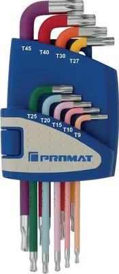 Productafbeelding van Set van 9 schroevendraaiers voor Torx-schroeven, van maat T9 tot T45