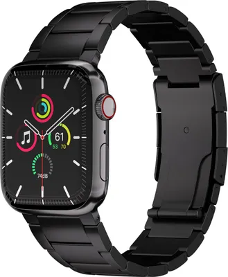 Image de Bracelet Accezz Mat Titanium pour Apple Watch | 38/40/41/42 mm - Noir