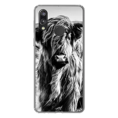 Produktbild von MuchoWow® Handyhülle Schutzhülle Hülle für Huawei P20 Lite (2020) Schottischer Highlander - Natur - Kuh - Schwarz - Weiß Silikon Softcase Handy Hülle - Kartenhalter