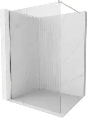 Image de Mexen Kioto Paroi de douche à l'italienne 140 x 200 cm, transparent 8 mm, nickel brossé - 800-140-101-97-09