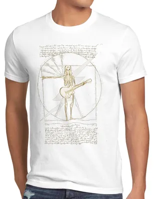 Produktbild von style3 Vinci Rock Herren T-Shirt musik festival vitruvianischer mensch
