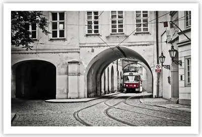 Produktbild von Poster - Poster ohne Rahmen - Tschechisch Straßenbahn Prag - 91,5x61 cm - Wand Bild - Wanddeko - Wandbilder - Kunstposter - Wandposter - Bilder - Kunstdruck - Wanddekoration - Wandbild P2XAA91x61-4193