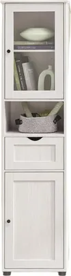 Produktbild von Rootz Hochschrank für das Bad - Aufbewahrungsschrank - Holzschrank - platzsparendes Design - 40x30x165cm