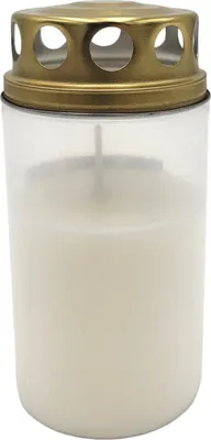 Produktbild von Grabkerze weiß Grablicht Gedenkkerze Trauerkerze Tagebrenner Grableuchte