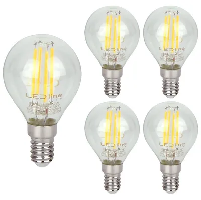 Produktbild von LED Line E14 LED-Lampe P45 4W 480lm 2700K warmweiß 5 Stück