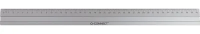 Obrázok produktu pre Q-Connect® KF03679 Hliníkové pravítko - 40 cm, strieborné
