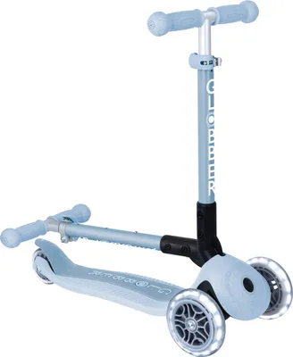 Obrázek produktu pro GLOBBER JUNIOR FOLDABLE LIGHTS ECO - koloběžka, 120/80 mm, ABEC 9, 3 kolečka, světelná LED kolečka, borůvková barva