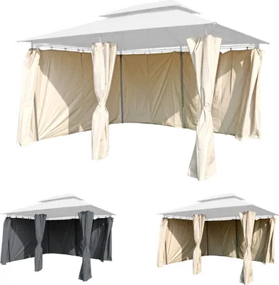 6er Seitenteile Pavillon 4x3m Gartenpavillon Seitenwand Sichtschutz
