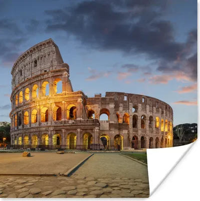 Produktbild von MuchoWow® Poster Italien - Rom - Theater 50x50 cm - Wohnzimmerdekoration